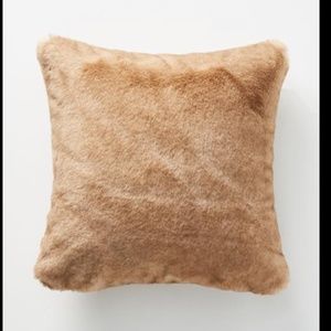 Aleksi Faux Fur Boho Modern Hipster Hippie Farmhouse Chic Art Hip Accent Pillow